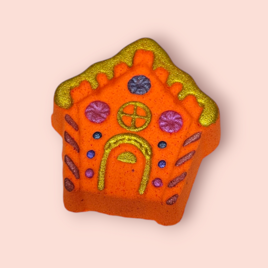 Gingerbread House Christmas Cottage BathBomb